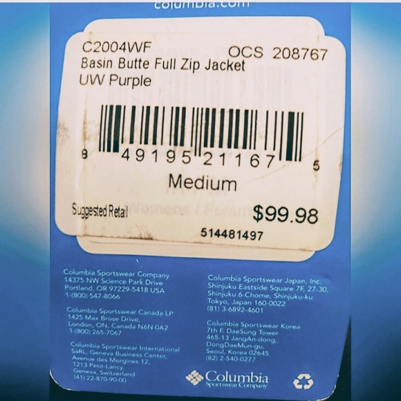 NWT Mixed Media Quilted/Fleece (Thermal Omni Heat) Jacket - Picture 2 of 9